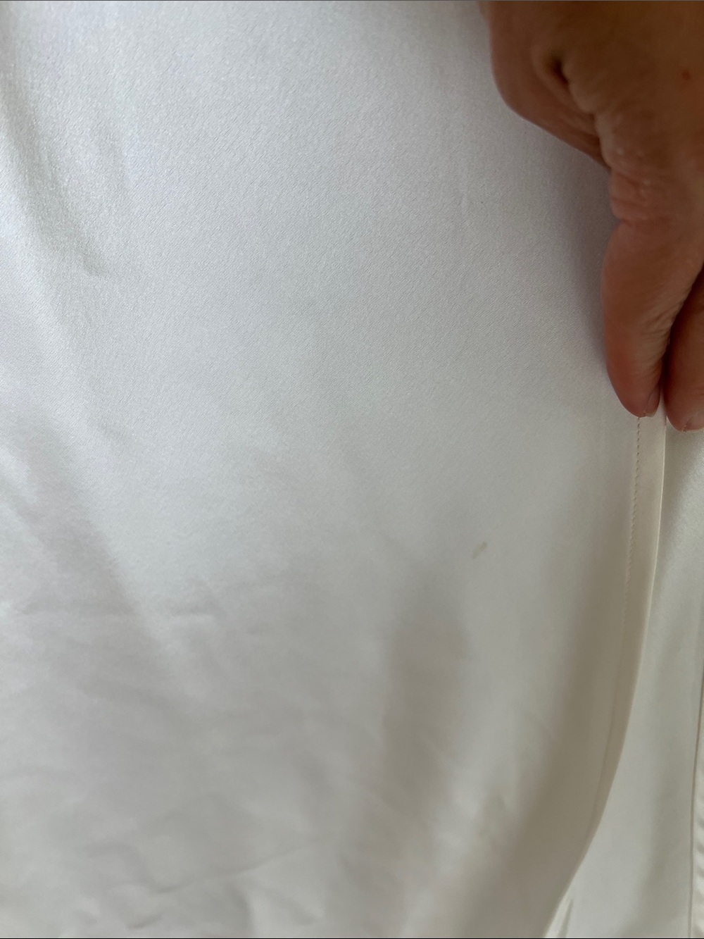 ELEH satin pearl white midi slip skirt - Picture 4 of 9